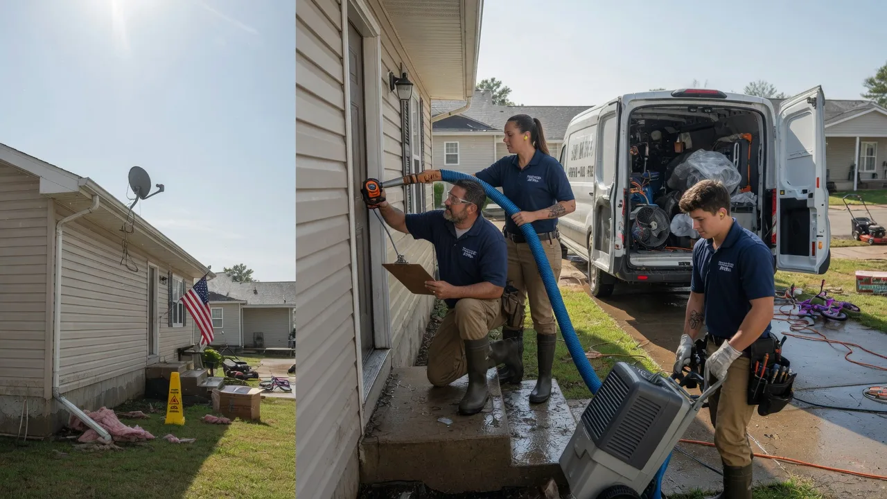 Ceiling Water Damage Restoration in Bridgeport, OH near me